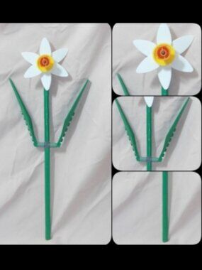 LEGO Botanical Flowers - 1 pcs Daffodil White - Individual Sale 40747 +Free Gift